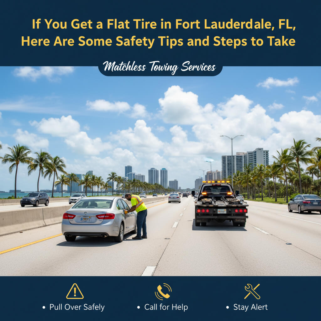 If You Get a Flat Tire in Fort Lauderdale, FL, Here Are Some Safety Tips and Steps to Take