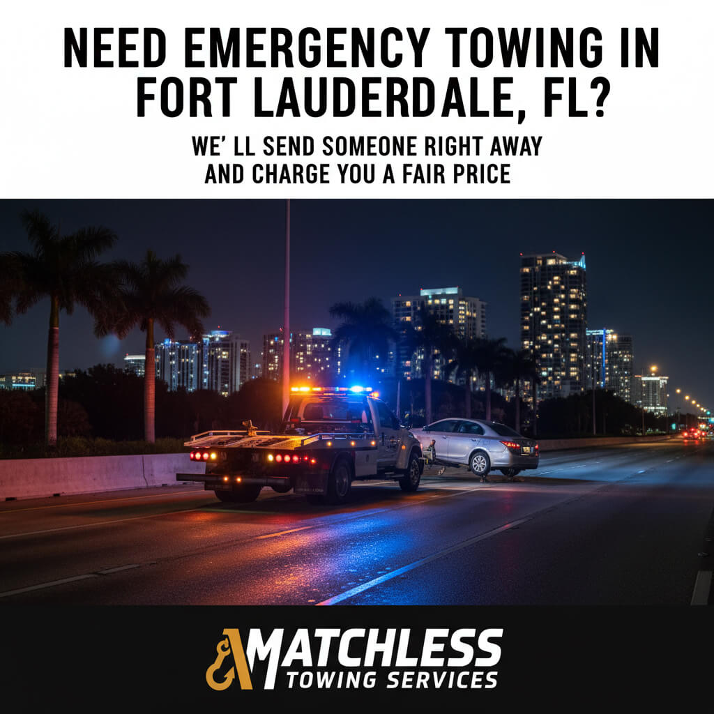 Need Emergency Towing in Fort Lauderdale, FL We'll Send Someone Right Away and Charge You a Fair Price